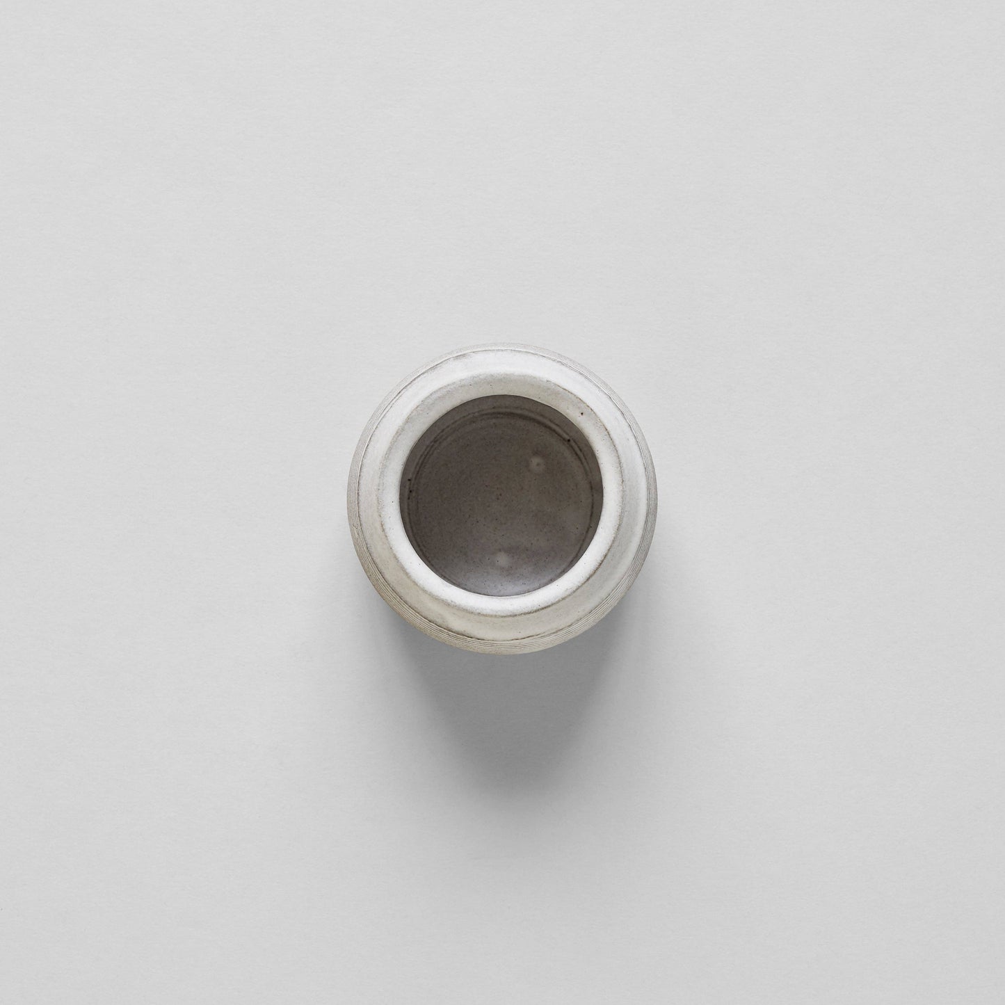 Stoneware Match Strike Pot: Grey