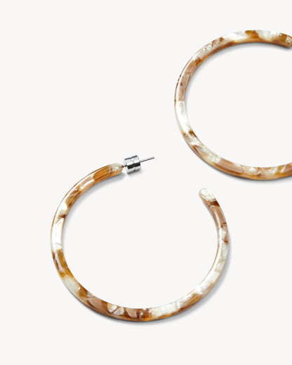 Large Hoops in Baja Tortoise