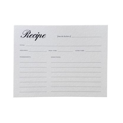 Recipe Card: Natural / Set of 12
