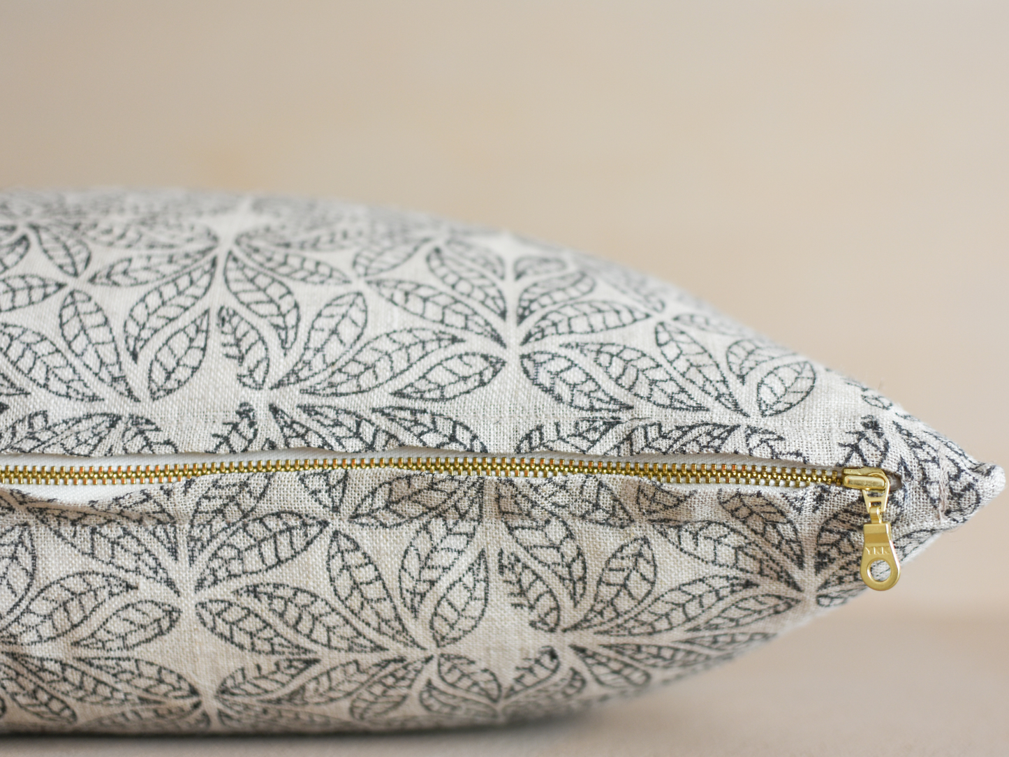Kaju Linen Block Print Pillow