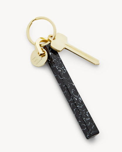Bar Keychain in Black Marble