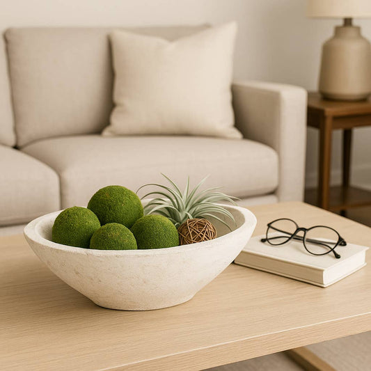 White Artisanal Terracotta Bowl