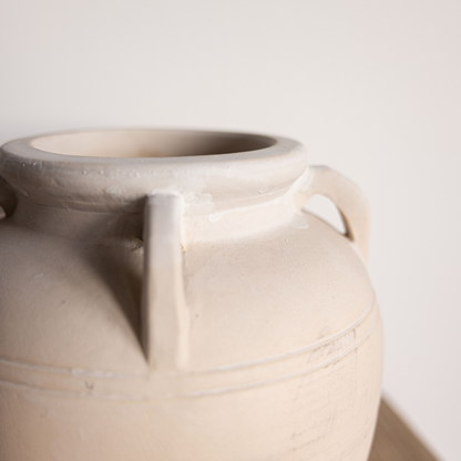 Cordoba White Matte Vase With Handles - Medium
