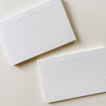 Squiggle Place Cards - Natural / Set of 12
