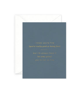 Not So Fine Greeting Card