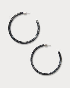 Large Hoops - Obsidian
