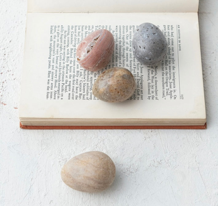Carved Natural Stone Shaped Egg