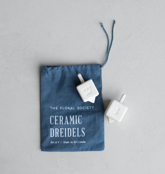 Ceramic Dreidel Set