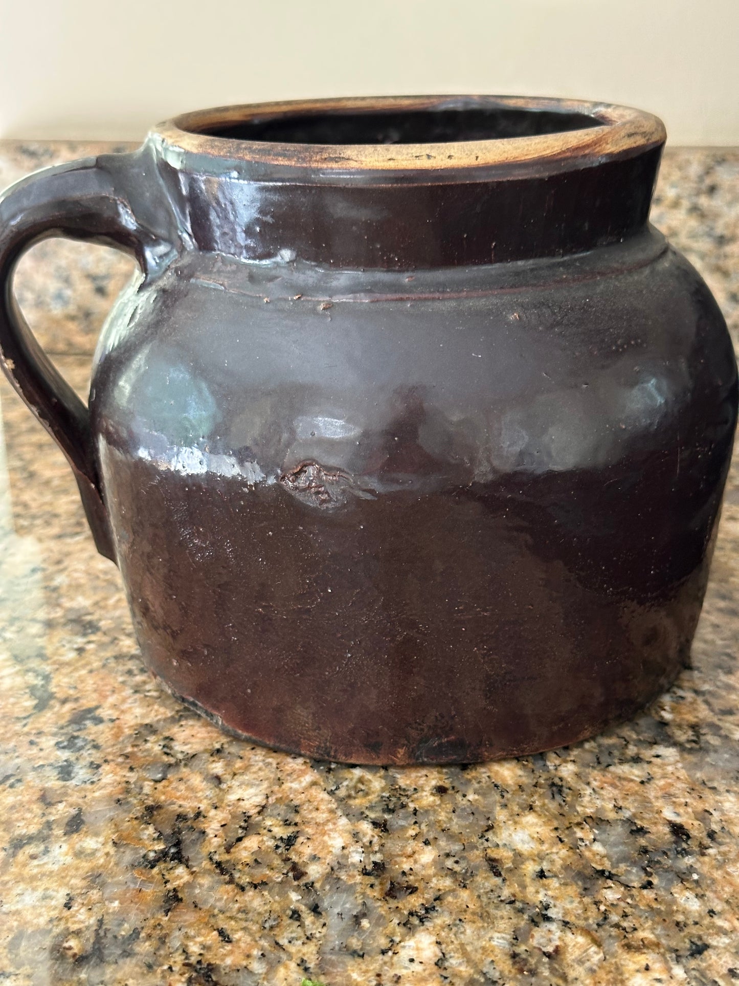 Antique Stoneware Bean Pot