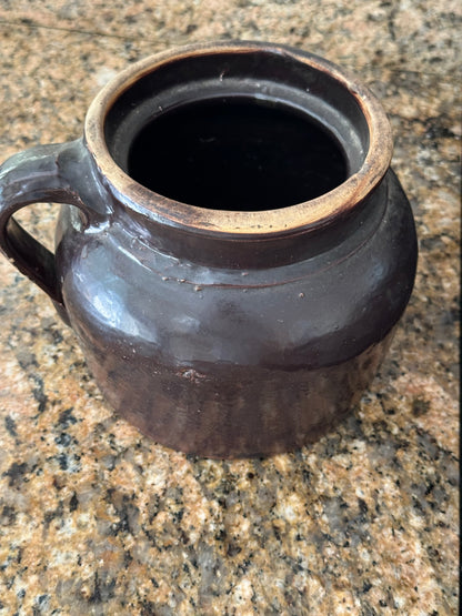 Antique Stoneware Bean Pot