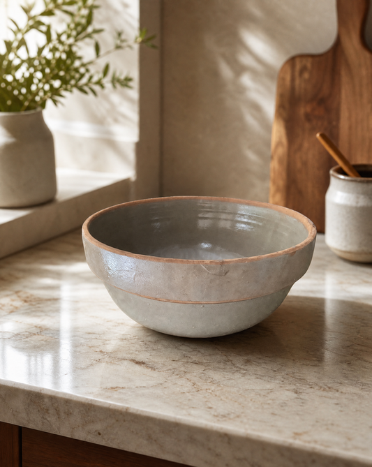 Vintage ceramic dough bowl
