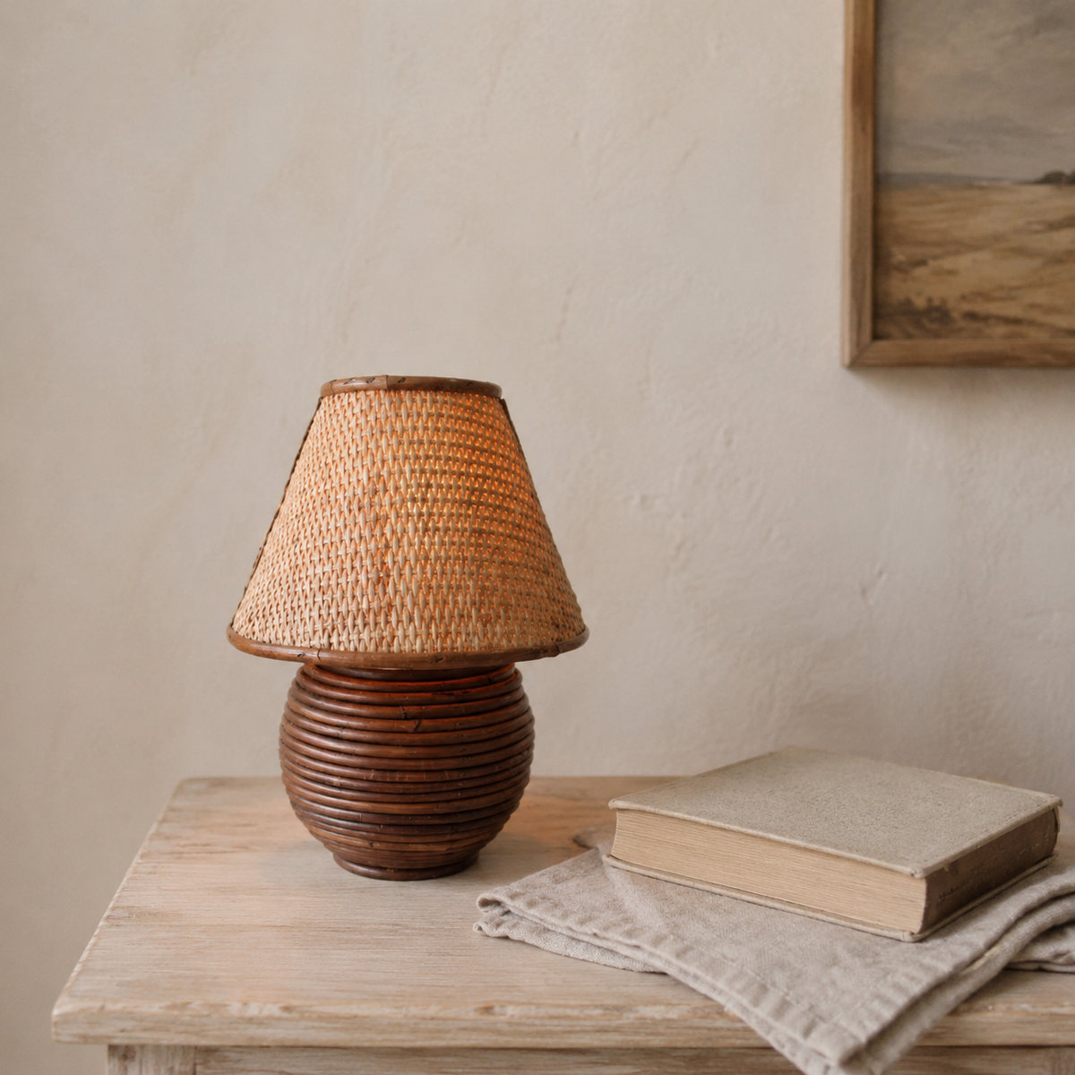 The Mini Crespi Reed Accent Lamp - PICK-UP IN STORE ONLY - puck and abby