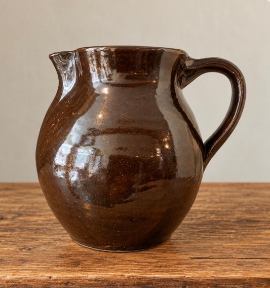Vintage Pinched Glazed Pitcher