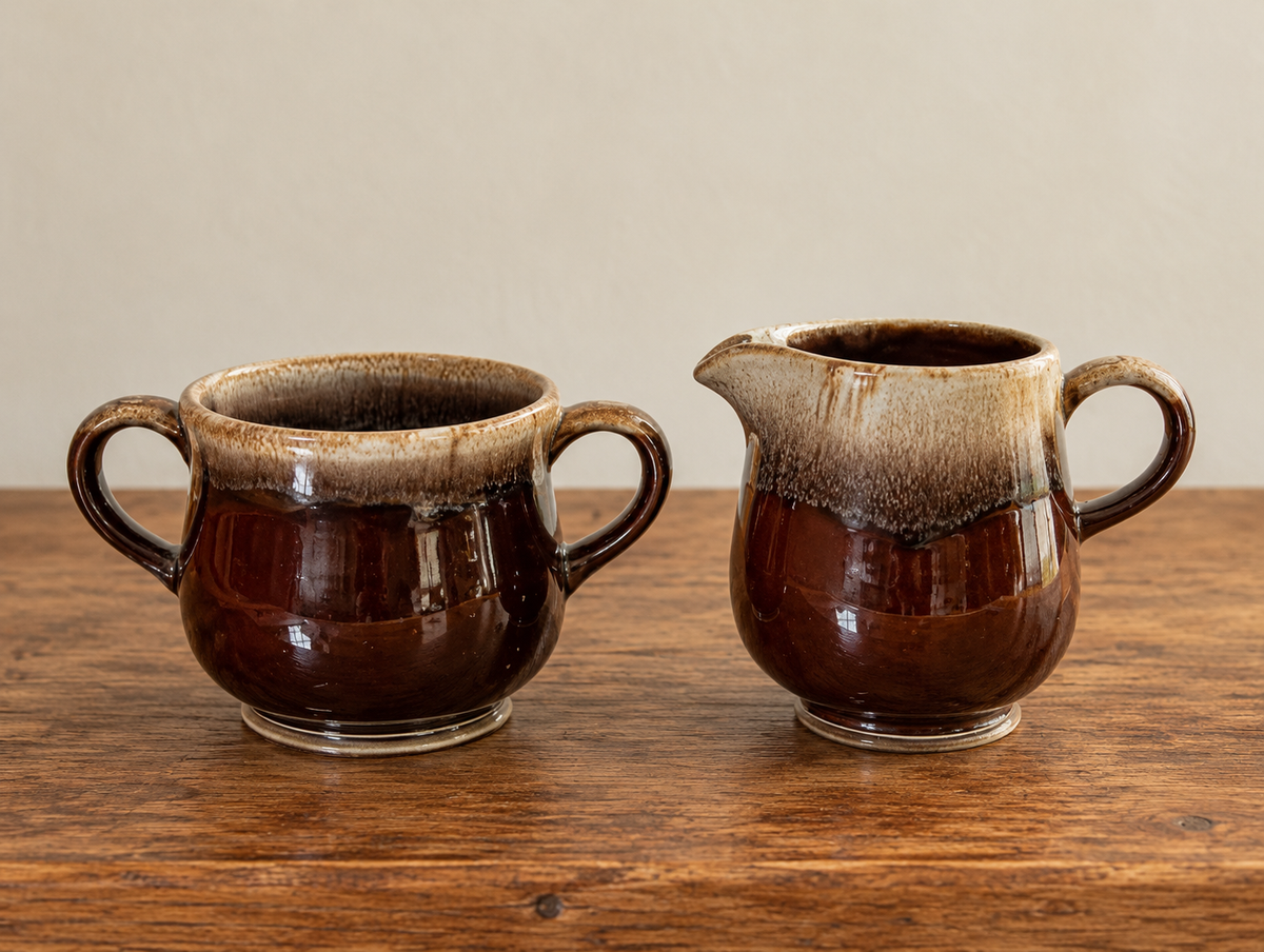 Vintage McCoy Pottery Cream and Sugar Set