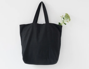 Large Linen Tote Bag - White / Navy / Natural / Black / Ash