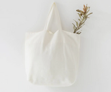 Load image into Gallery viewer, Large Linen Tote Bag - White / Navy / Natural / Black / Ash
