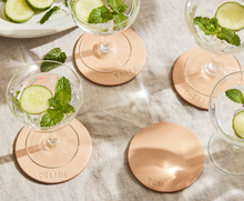 Load image into Gallery viewer, Leather &#39;Delish&#39; Coasters - Set of 4
