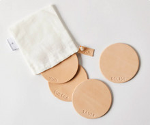 Load image into Gallery viewer, Leather &#39;Delish&#39; Coasters - Set of 4
