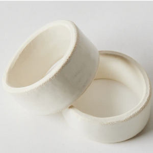Porcelain Napkin Rings - Set of 2
