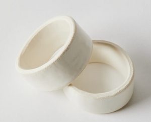 Porcelain Napkin Rings - Set of 2