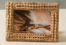 Load image into Gallery viewer, Modern Lattice Rattan Photo Frame
