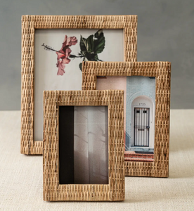 Woven Wicker Rattan Photo Frame