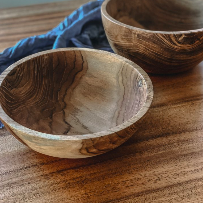 Teak Side Bowl
