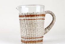 Load image into Gallery viewer, Brown Stripe Seagrass Pitcher
