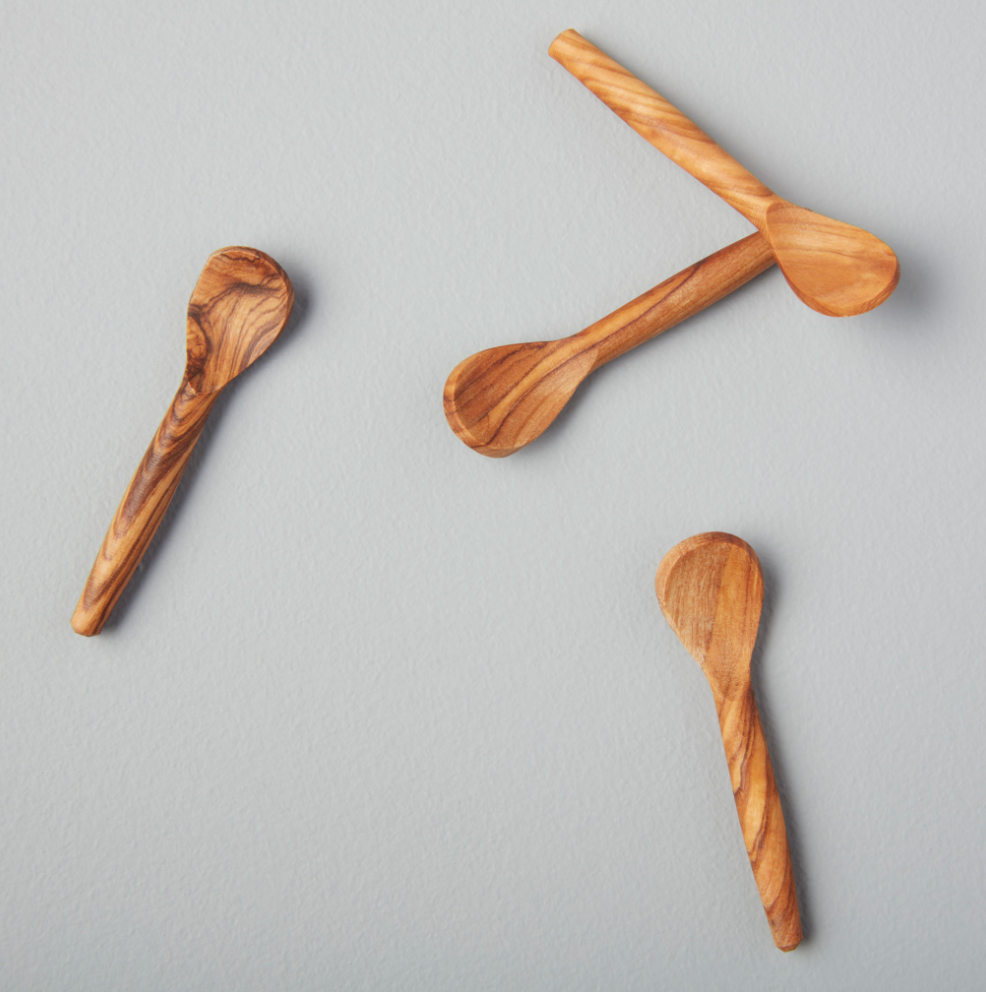 Extra Small Olivewood Spoons - Set of 4