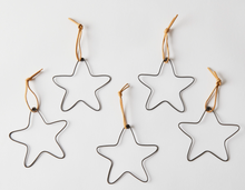 Load image into Gallery viewer, Wire Star Ornaments - Set of 5
