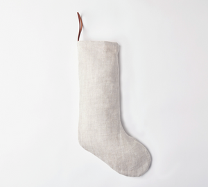 Linen Christmas Stocking