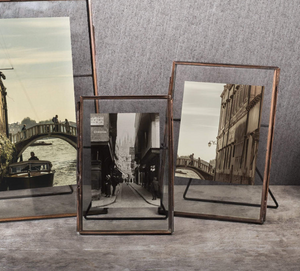 Recycled Metal and Glass Photo Frame