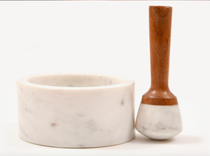 White Marble Mortar & Pestle