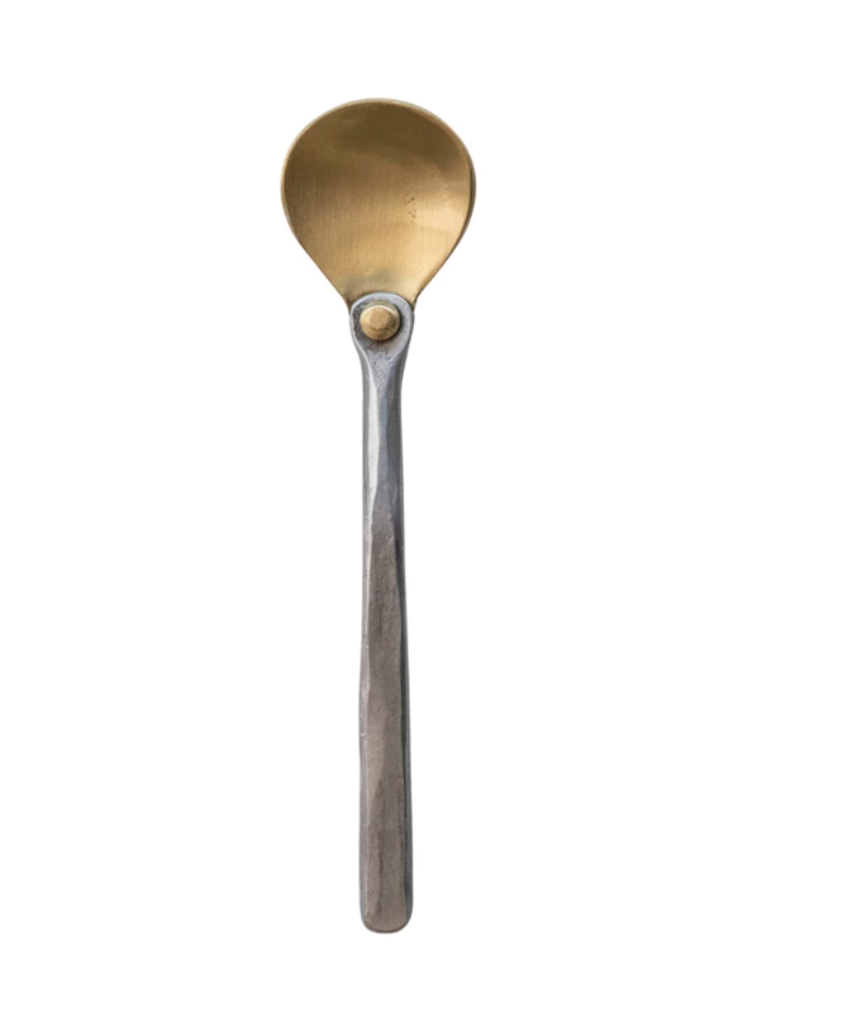 Brass Spoon w/Hammered Handle