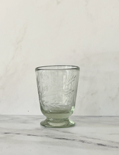 Load image into Gallery viewer, Hand Blown Etched Footed Glass
