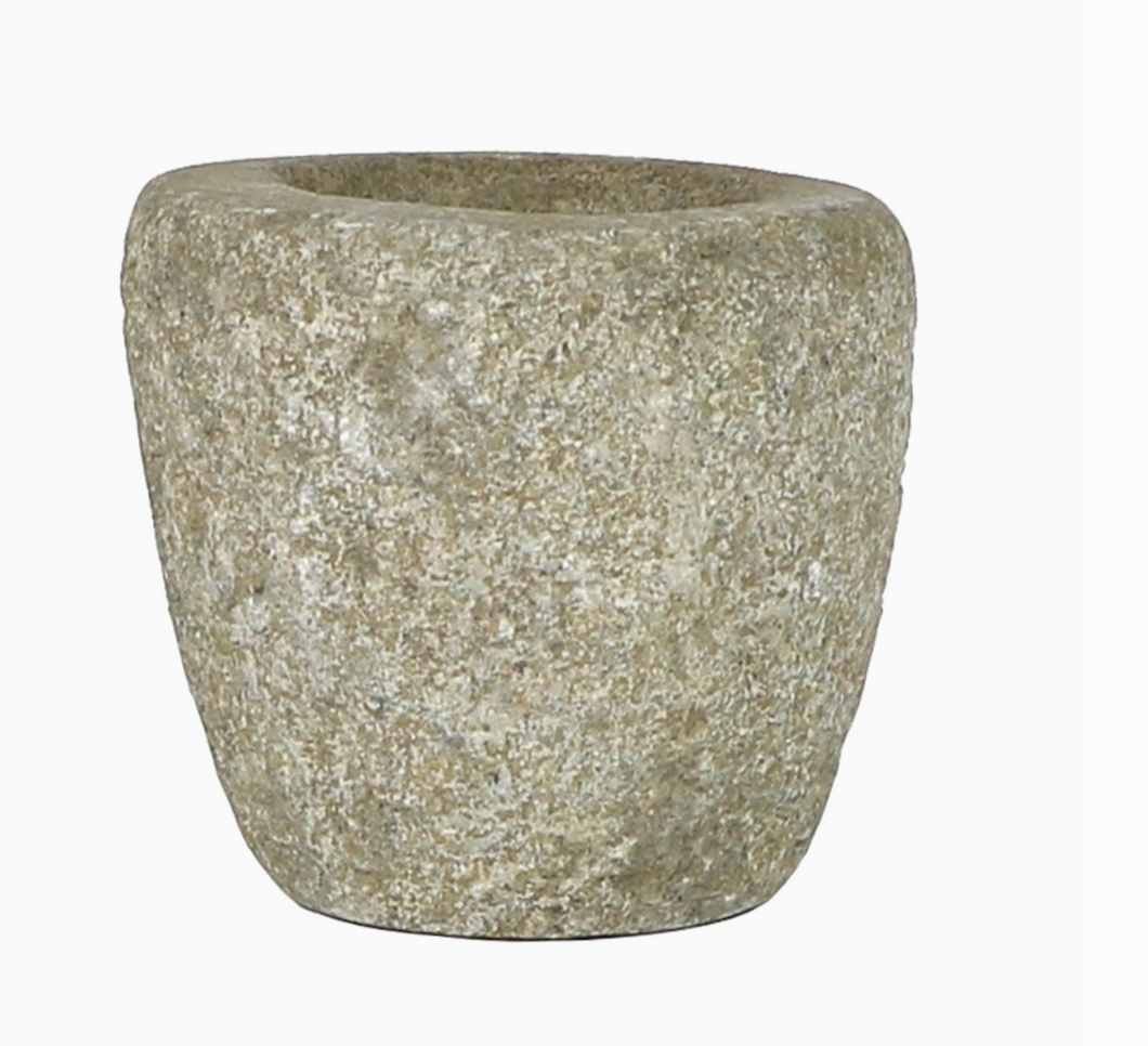 Carved Stone Mortar Bowl
