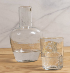 Bedside Glass Carafe w/ Glass