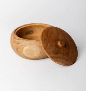 Cambria Teak Bowl with Lid