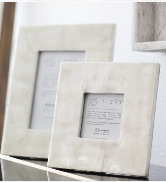 Capiz Photo Frame (Natural White)