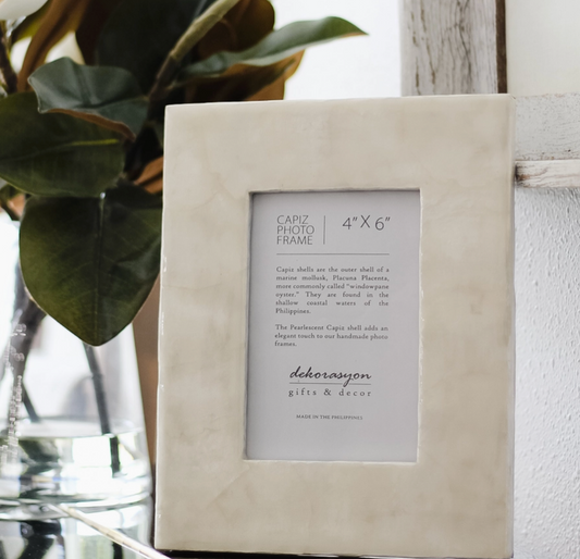 Capiz Photo Frame (Natural White)