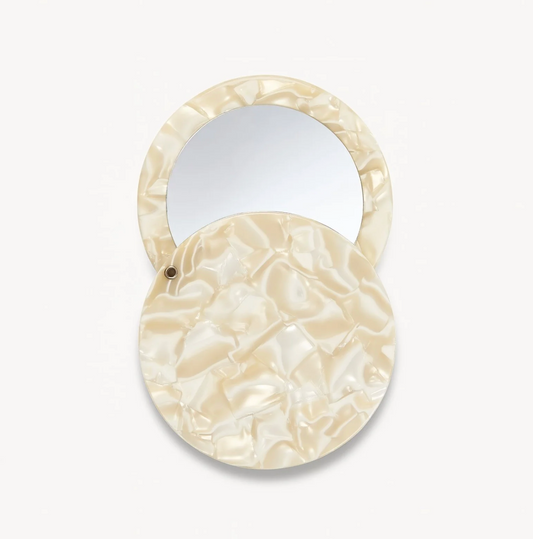 Circle Mirror Ivory Shell