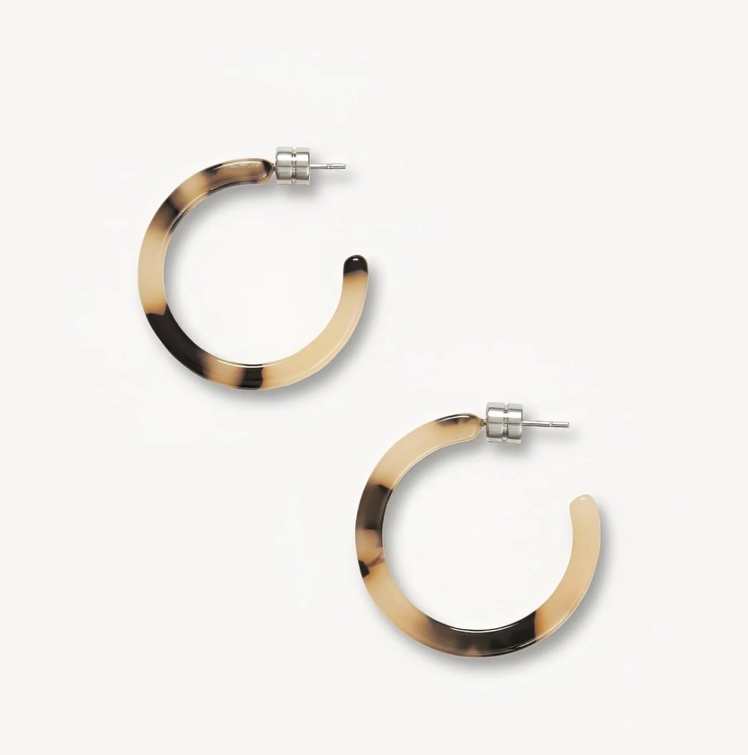 Mini Hoops - Blonde Tortoise