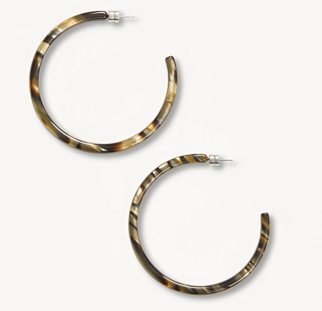Large Hoops - Midnight Horn