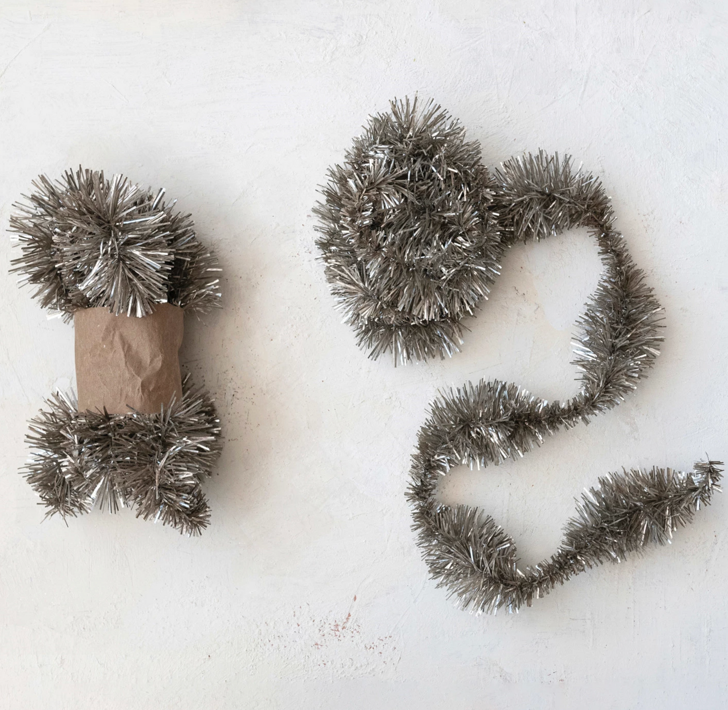 Antique Silver Tinsel Garland