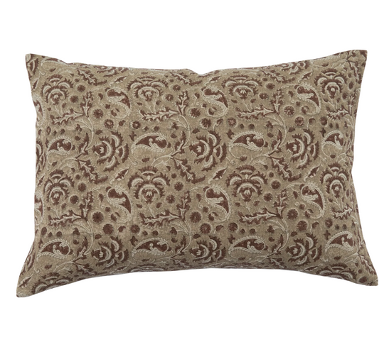Bari Mud Block Print Bolster Pillow
