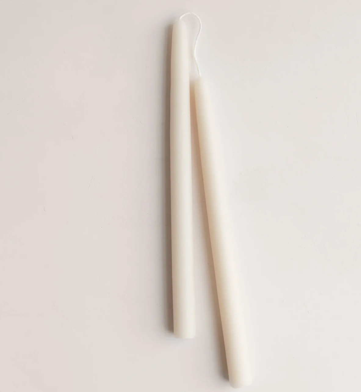 12" Beeswax Dipped Taper Candle - Salt