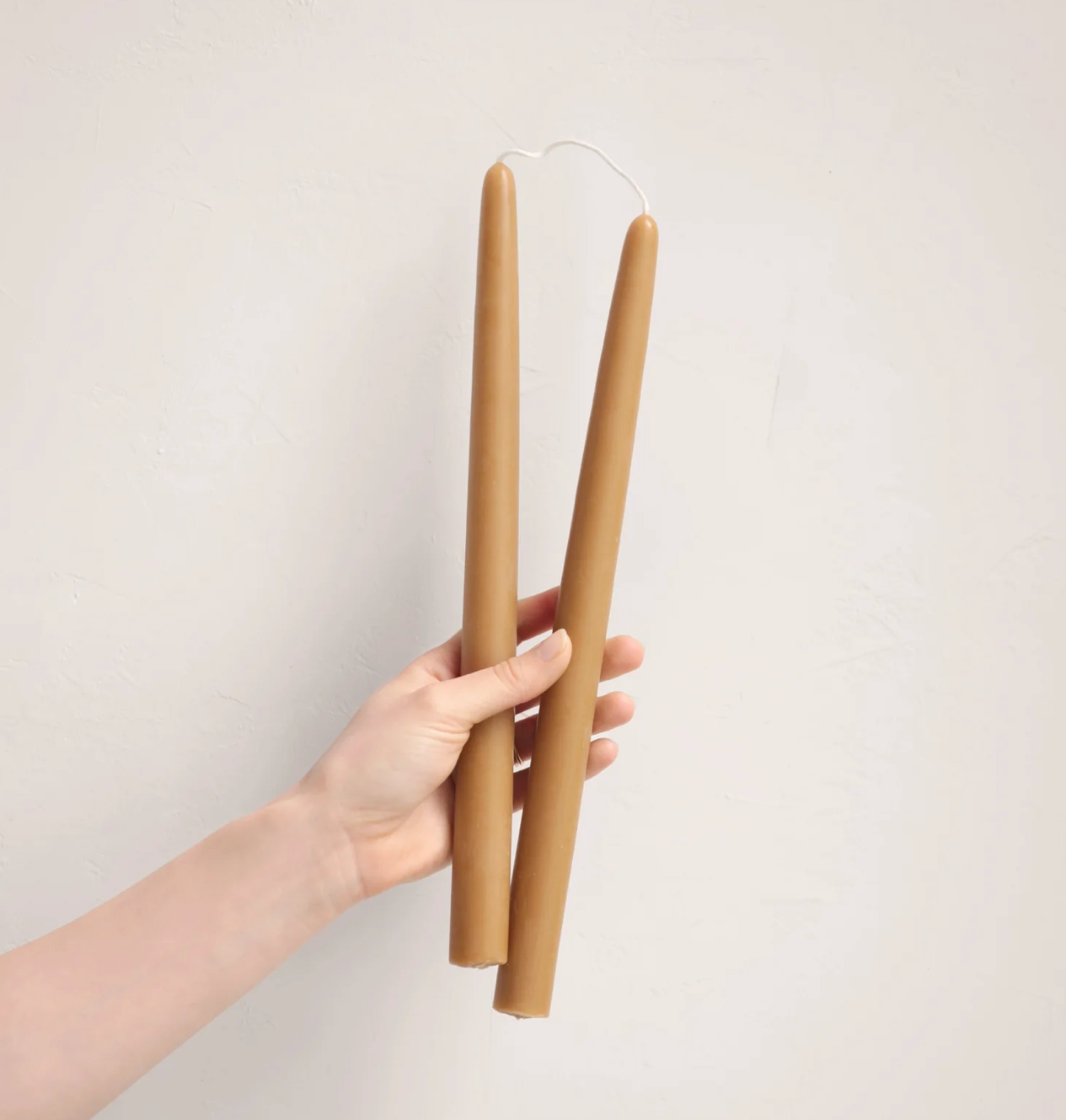 12" Beeswax Dipped Taper Candle -  Ochre