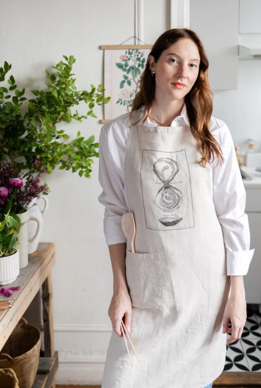 Linen Apron Oyster
