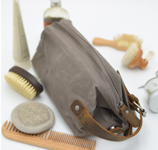 Waxed Canvas Dopp Kit TOiletry Bag