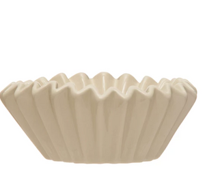 Stoneware Fluted Bowl
